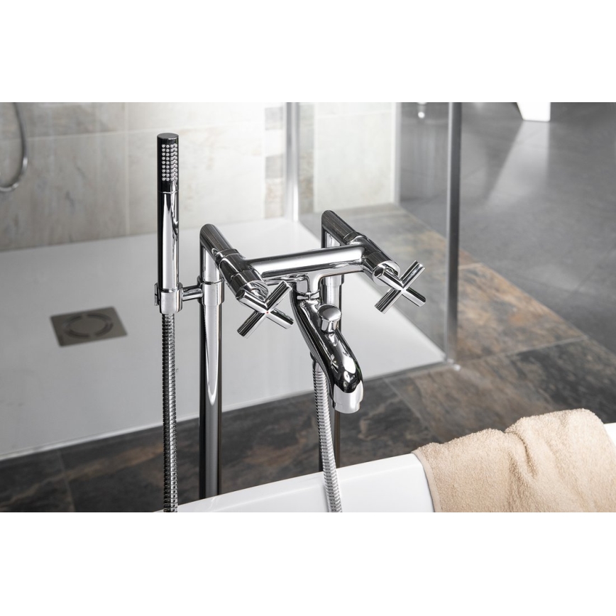 Sapho - AXIA RETRO Bathtub Mixer, Polished Chrome