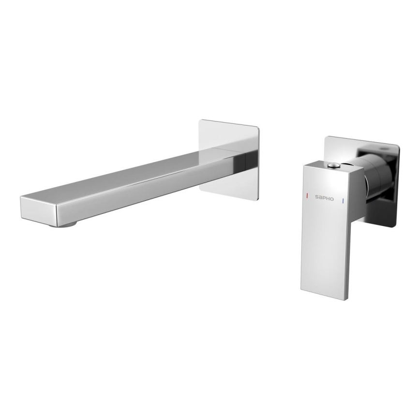 Sapho - Basin tap for concealed installation CUBEMIX shiny chrome