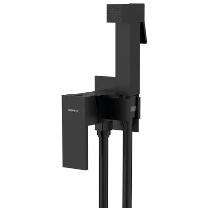 Sapho - Bidet tap with shower for concealed installation CUBEMIX angular/matte black