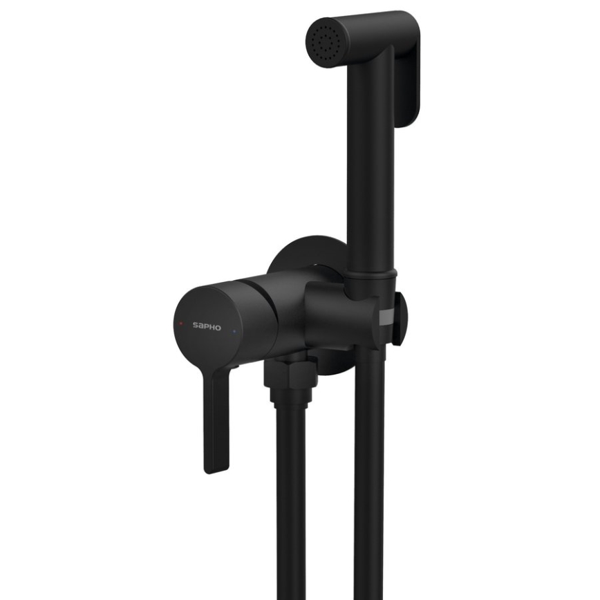 Sapho - Bidet tap with shower for concealed installation ICONIC round/matte black