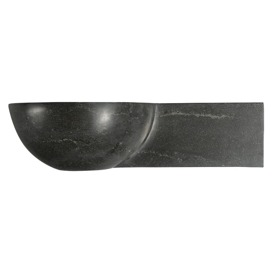 Sapho - BLOK corner wall-mounted basin 40x23 cm right-hand/anthracite
