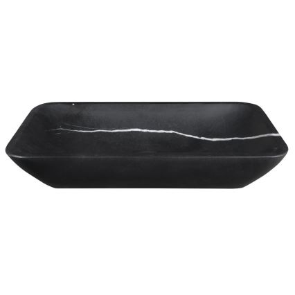 Sapho - BLOK Countertop Basin 60x35 cm, Stone / Matte Black