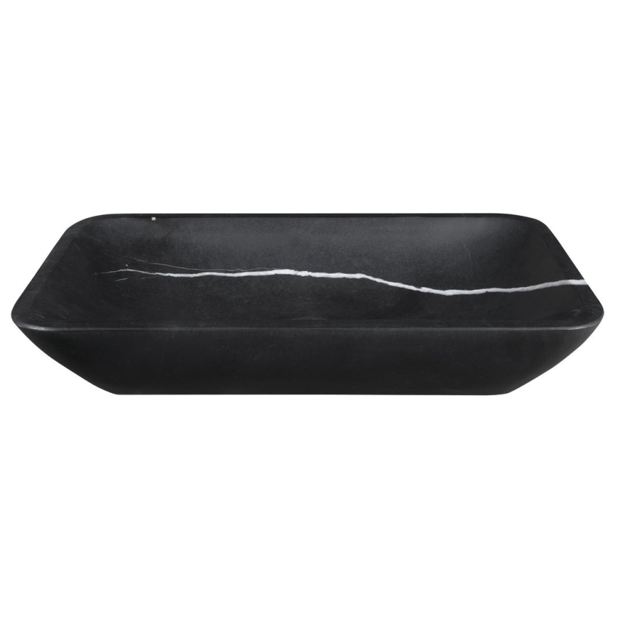 Sapho - BLOK Countertop Basin 60x35 cm, Stone / Matte Black