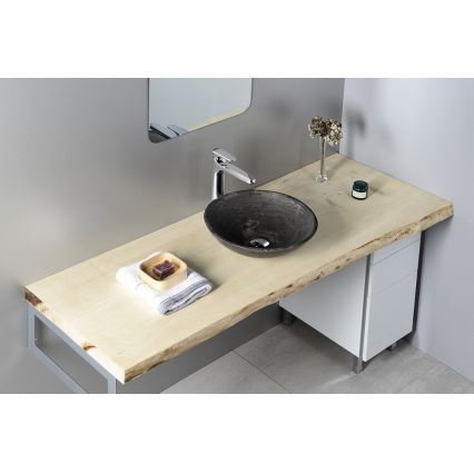 Sapho - BLOK countertop basin Ø 40 cm, brown/stone