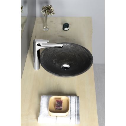 Sapho - BLOK countertop basin Ø 40 cm, brown/stone