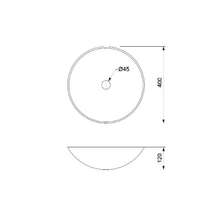 Sapho - BLOK countertop basin Ø 40 cm, brown/stone