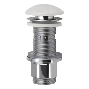 Sapho - Click-Clack Basin Waste BLOK Ø 6.7 cm Marble/White