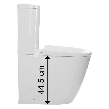 Sapho - close-coupled toilet TURKU bottom/rear outlet ceramic/white