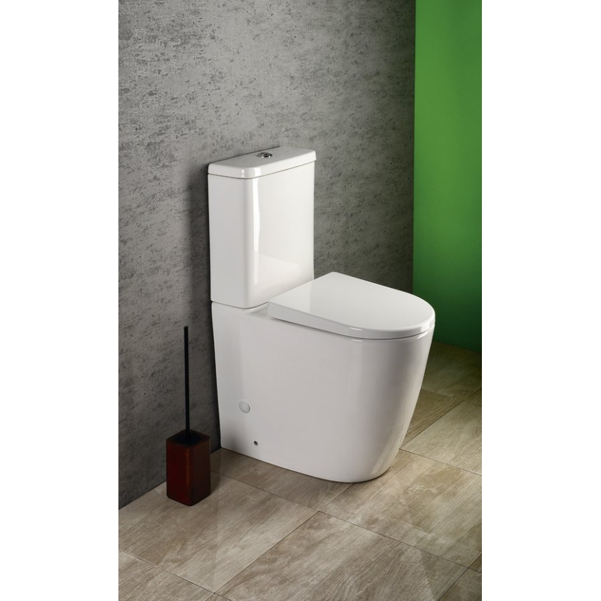 Sapho - Close-coupled WC TURKU bottom/rear outlet ceramic/white