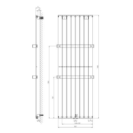 Sapho - COLONNA Bathroom Radiator 1205W/230V 60x180 cm White