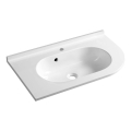 Sapho - Corner inset washbasin PULSE 75x43 cm marble/white