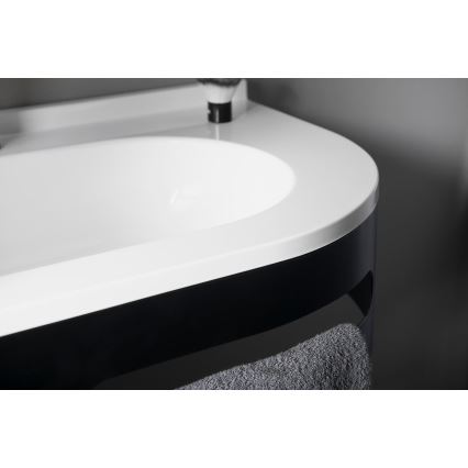 Sapho - Corner inset washbasin PULSE 75x43 cm marble/white