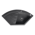 Sapho - Corner kitchen sink 114 x 57.5 cm, granite/black