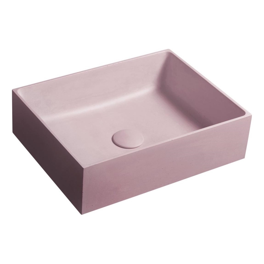 Sapho - Countertop basin 47.5 x 36.5 cm concrete/pink