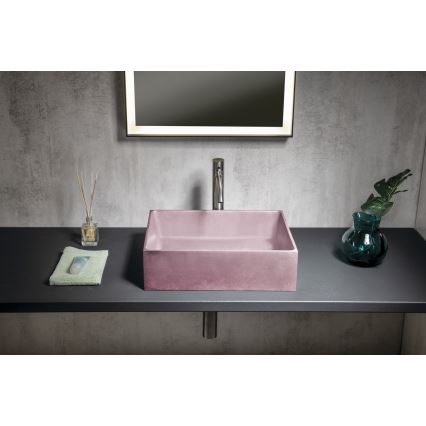 Sapho - Countertop basin 47.5 x 36.5 cm concrete/pink