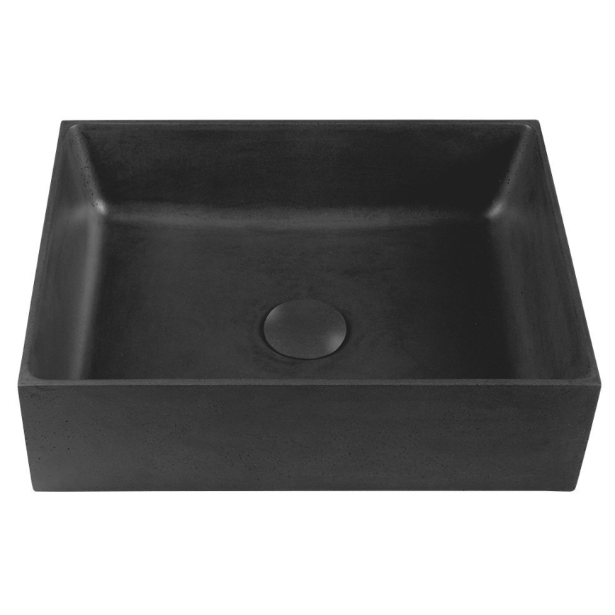 Sapho - Countertop basin FORMIGO 47.5x36.5 cm concrete/black