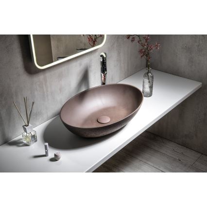 Sapho - Countertop basin FORMIGO 60x40 cm concrete/brown