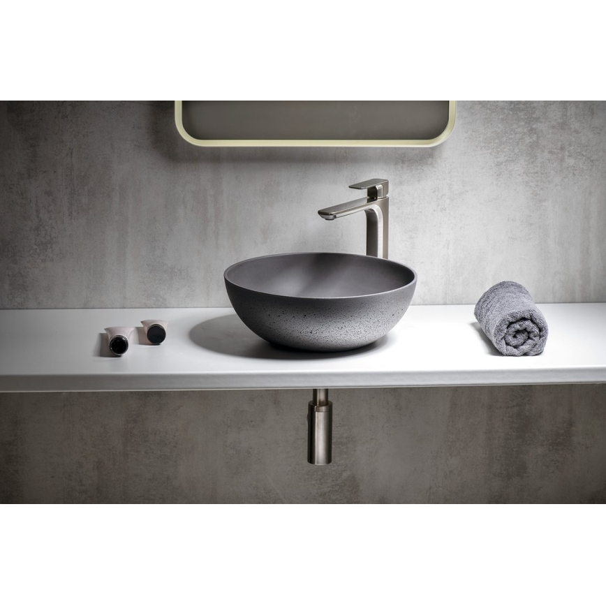 Sapho - Countertop basin FORMIGO Ø 39 cm concrete/anthracite