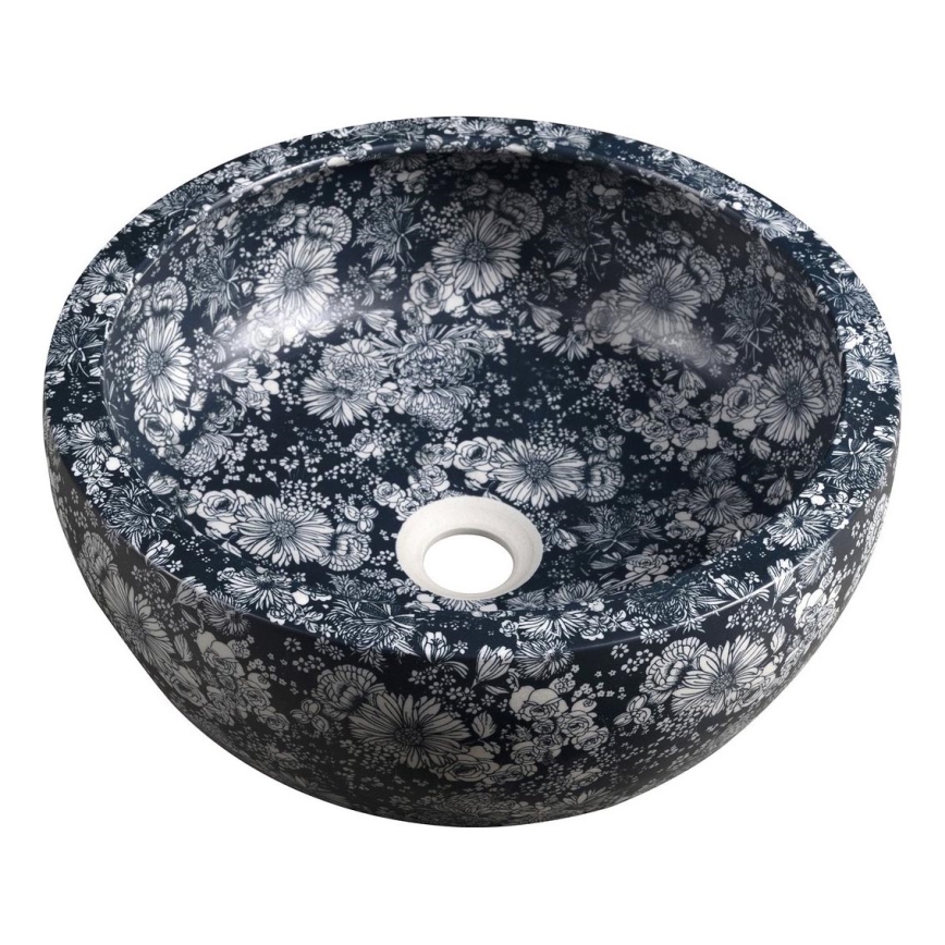 Sapho - Countertop basin PRIORI dia. 41 cm ceramic/blue