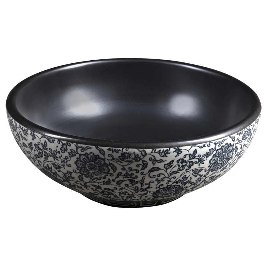 Sapho - Countertop basin PRIORI Ø 41 cm black/white