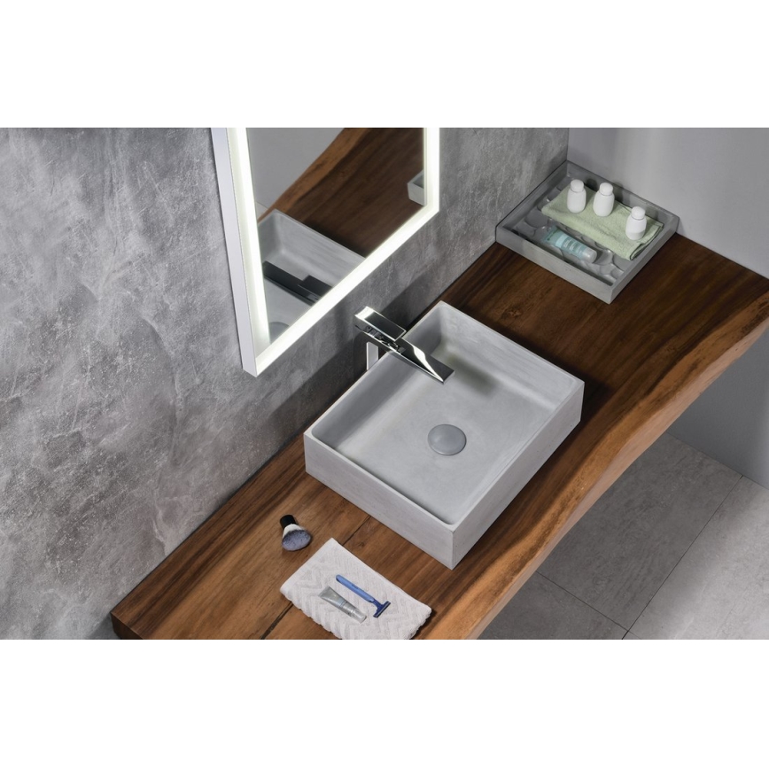 Sapho - Countertop washbasin FORMIGO 47,5x36,5 cm concrete/grey