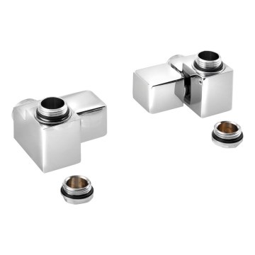 Sapho - CUBE COMBI Angle Valve Connection Set, 2-piece, Right-hand / Polished Chrome