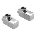 Sapho - CUBE corner valve connection set, 2 pcs, polished chrome