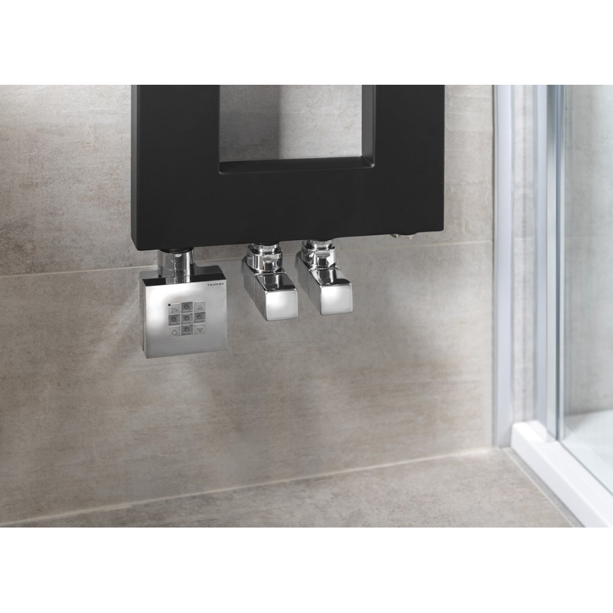 Sapho - CUBE corner valve connection set, 2 pcs, polished chrome