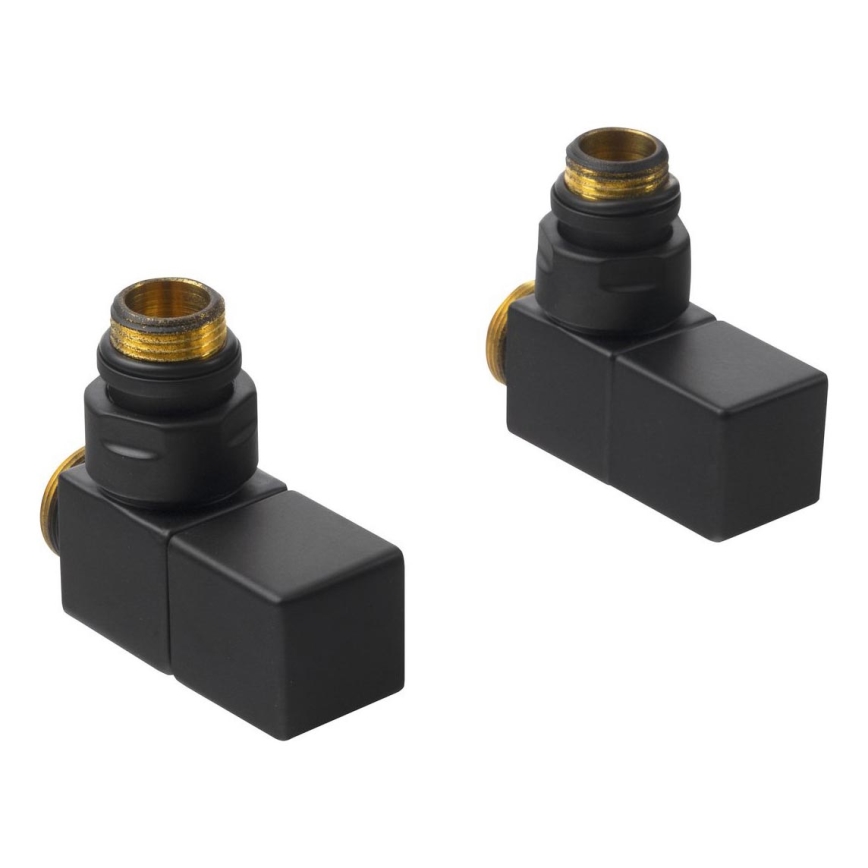 Sapho - CUBE corner valve connection set, matte black
