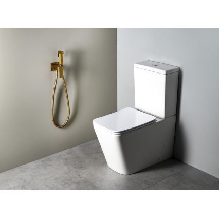 Sapho - CUBEMIX Concealed Bidet Mixer with Hand Spray, Matte Gold