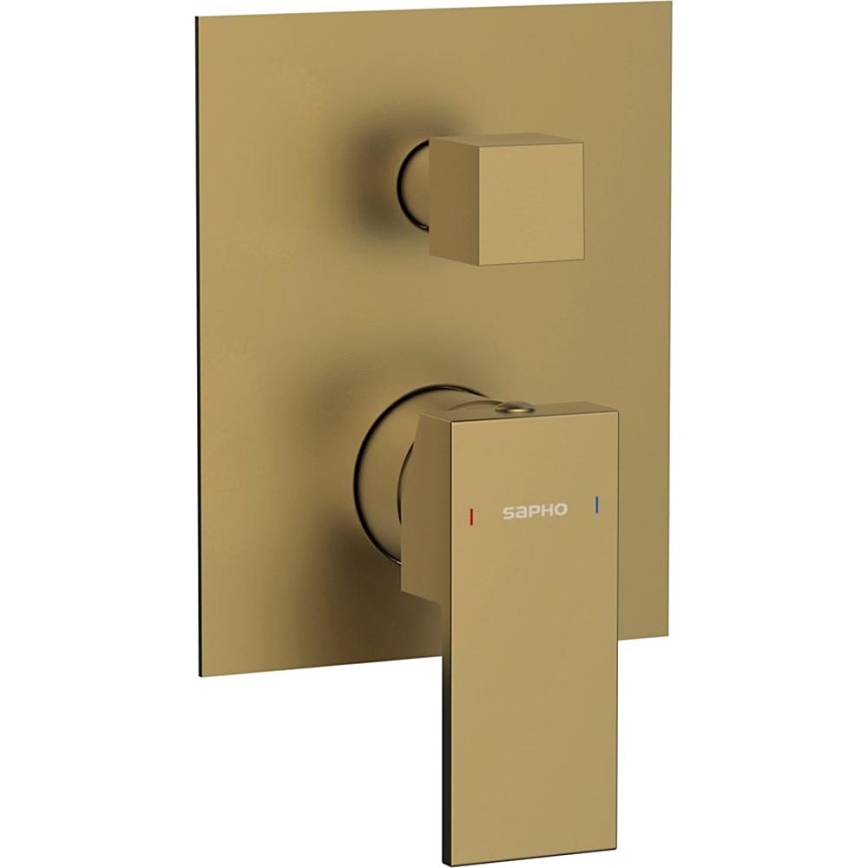 Sapho - CUBEMIX Concealed Shower Mixer, Matte Gold