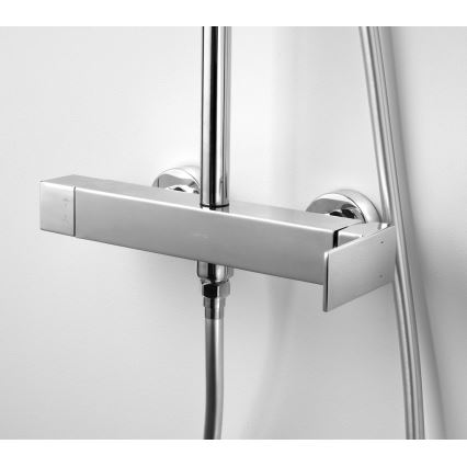 Sapho - CUBEMIX Shower Set with Mixer, Polished Chrome