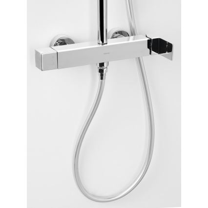 Sapho - CUBEMIX Shower Set with Mixer, Polished Chrome