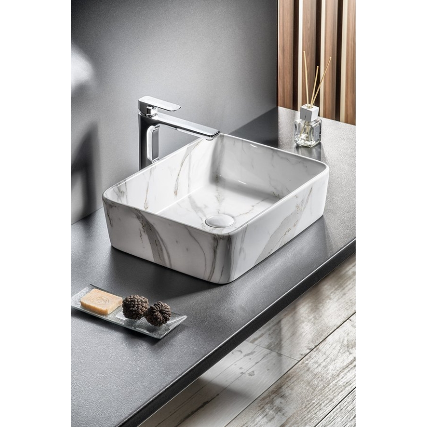 Sapho - DALMA Countertop Basin 47.5 x 37.5 cm ceramic/Carrara