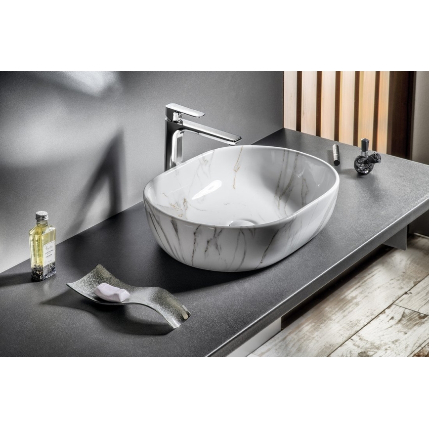 Sapho - DALMA Countertop Basin 59x42 cm ceramic/Carrara