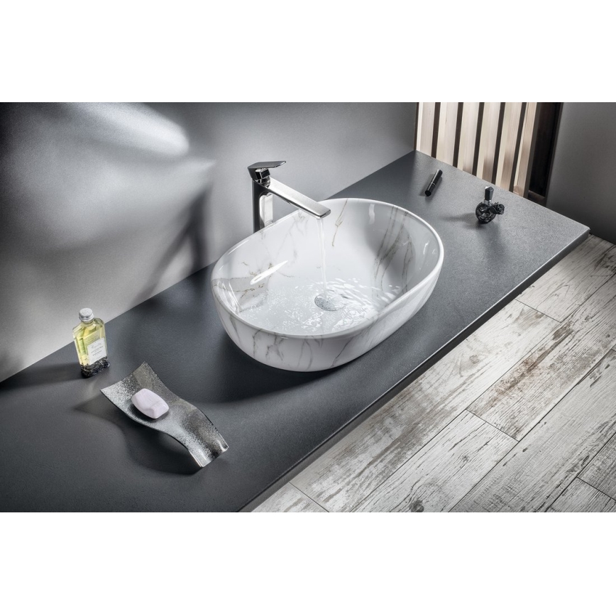 Sapho - DALMA Countertop Basin 59x42 cm ceramic/Carrara