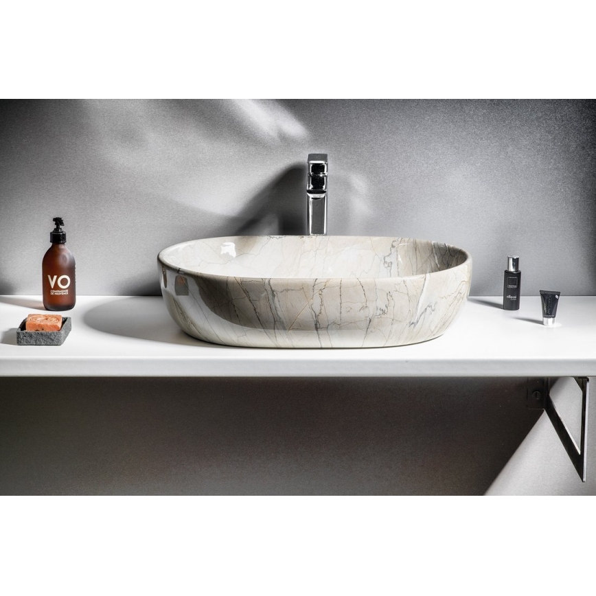Sapho - DALMA Countertop Basin 59x42 cm ceramic/grey