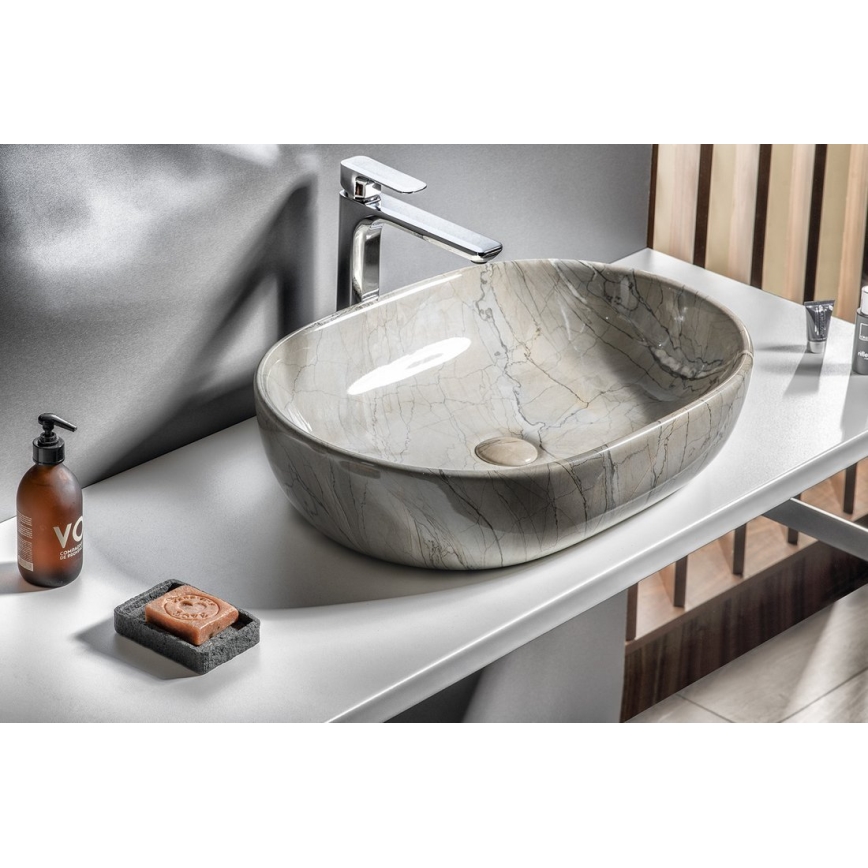 Sapho - DALMA Countertop Basin 59x42 cm ceramic/grey