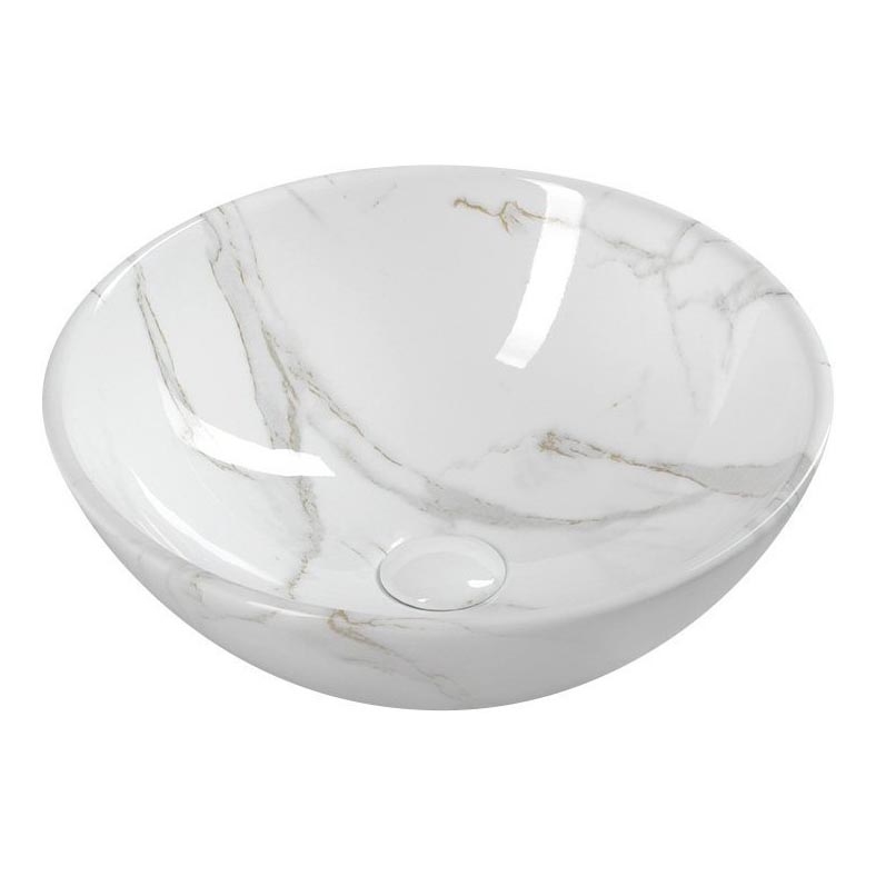 Sapho - DALMA countertop basin Ø 42 cm ceramic / Carrara / white