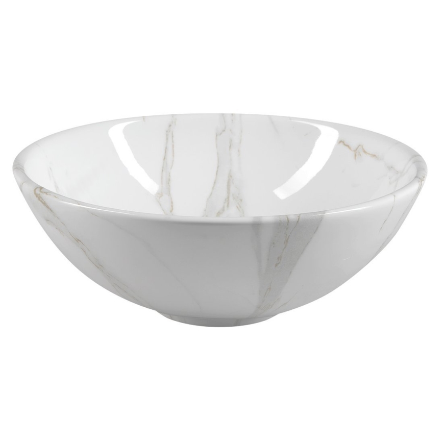 Sapho - DALMA countertop basin Ø 42 cm ceramic / Carrara / white