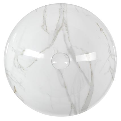 Sapho - DALMA countertop basin Ø 42 cm ceramic / Carrara / white
