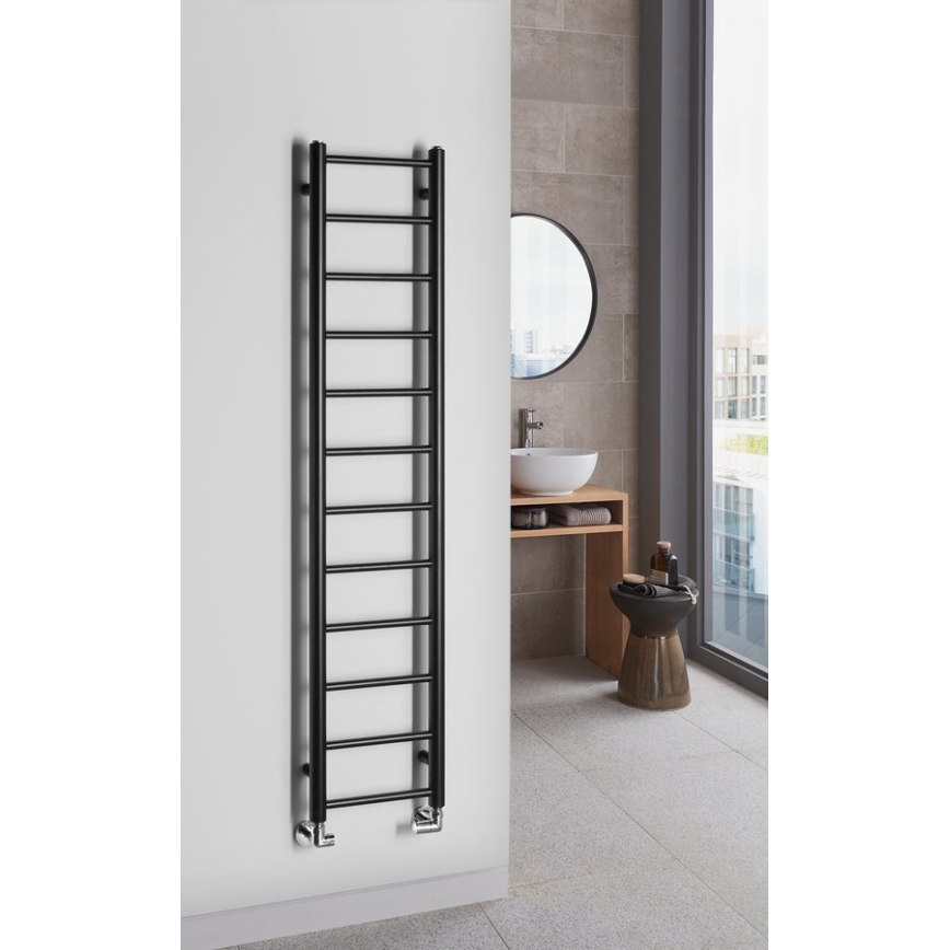 Sapho - DINA Bathroom Radiator 138 x 30 cm Matte Black