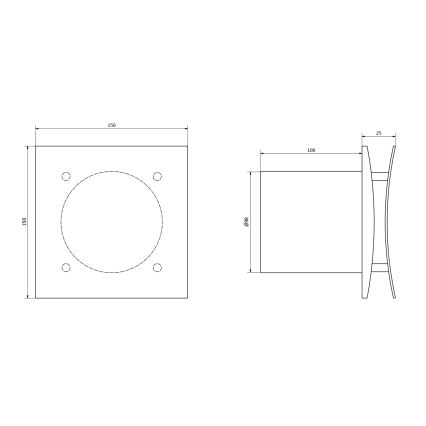 Sapho - EIRA Axial Fan 15W/230V, White