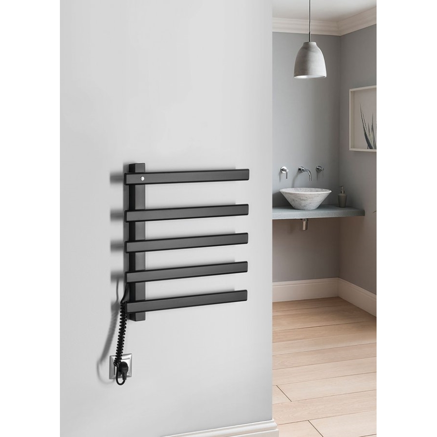 Sapho - ELCOR Electric Towel Warmer 63W/230V 48x52 cm Matte Black