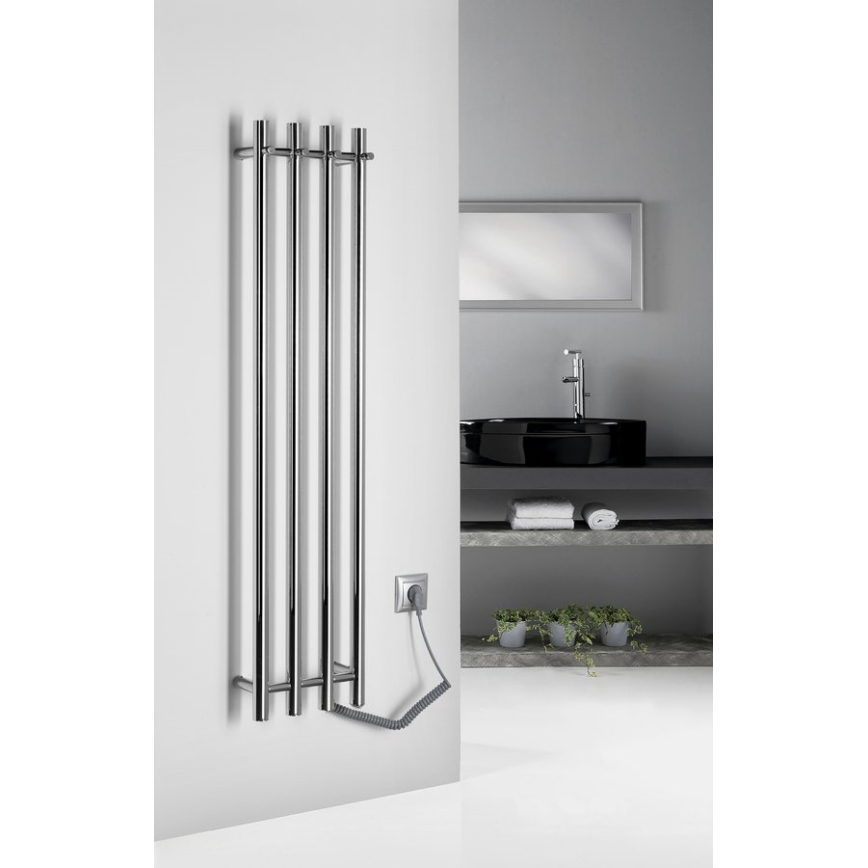 Sapho - Electric towel rail PAPINADO 85W/230V 120 cm shiny chrome right