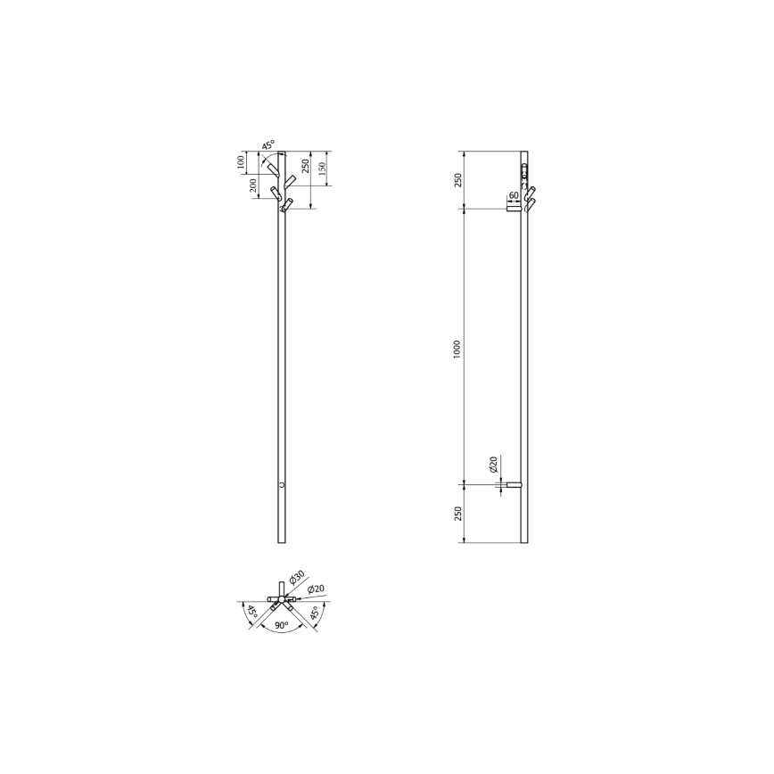 Sapho - Electric towel rail PASADOR 30W/230V 150 cm matte black