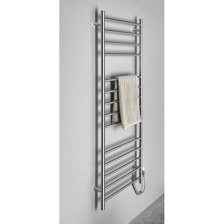 Sapho - Electric towel rail REDONDO 130W/230V 150 cm shiny chrome right round