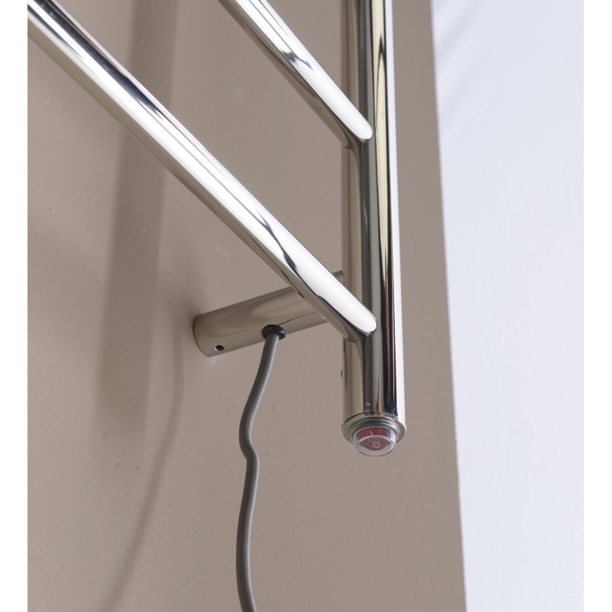 Sapho - Electric towel rail REDONDO 130W/230V 150 cm shiny chrome right round
