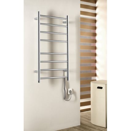 Sapho - Electric towel rail REDONDO 75W/230V 90 cm shiny chrome right round