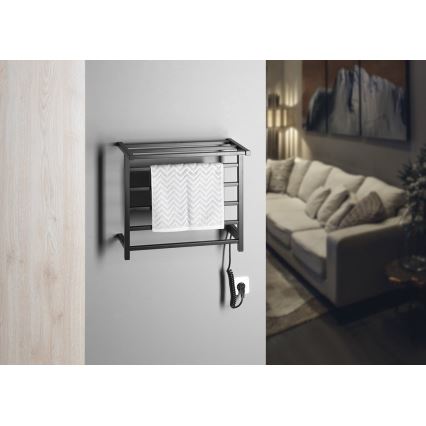 Sapho - ELZOR Electric Towel Warmer 60W/230V 47x50 cm Matte Black